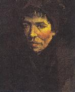 Vincent Van Gogh, Head of a Peasant Woman with a dark hood
